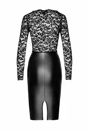 Сукня Noir Handmade F295 Euphoria, XXL, black, мереживо, глибоке декольте, спідниця міді під латекс - мініатюра 5
