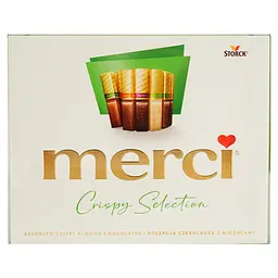 Цукерки Merci асорті з мигдалем шоколадні, 250 г (577325)