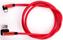 Кабель Dengos PLS-M-UG-SOFT Micro USB Cable кутові конектори 1m Red