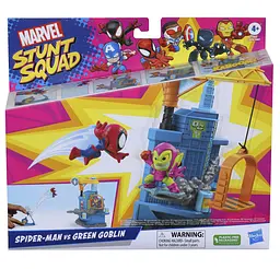 Набір іграшковий Hasbro Marvel Stunt Squad Смешін хіроус Spider-Man vs Green Goblin (F6894_F7062) - мініатюра 4