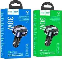 FM-трансмітер Hoco E70 PD30W+QC3.0 Magic Night (765246) [86723] - мініатюра 5