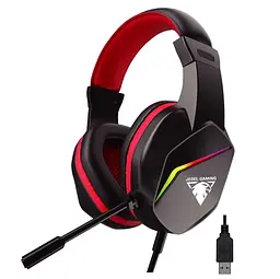 Ігрові навушники з мікрофоном Jedel GH269 RGB 7.1 Channel Balck-Red - мініатюра 1