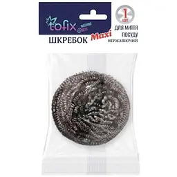 Шкребок Tofix 1шт нержавіюча сталь для миття посуду спіраль MAXI