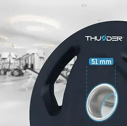 Диск олімпійський THUNDER 2,5 кг (OLYMPIC-PLATE-2,5KG) - мініатюра 2