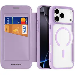 Чохол-книжка Dux Ducis Skin X Pro with MagSafe для Apple iPhone 17 Pro (6.3) Purple