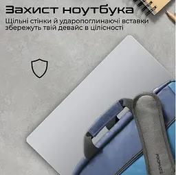 Сумка для ноутбука Promate Limber-MB 15.6" Blue (limber-mb.blue) - мініатюра 3