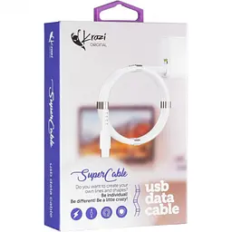 Кабель з магнітами Krazi Super KZ-UC001 Type-C/Type-C White - мініатюра 3