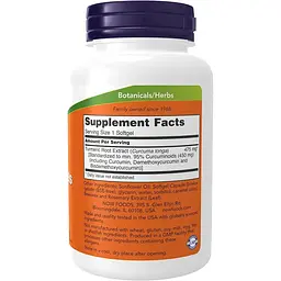 Куркумін Now Foods Turmeric Curcumin Gels 60 гелевих капсул - мініатюра 2