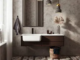 Умивальник Miraggio FONTANA L (0000518) Miramarble, Глянцевий, Накладний/Врізний, Білий - мініатюра 8
