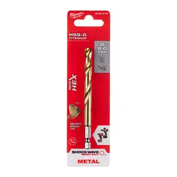Свердло по металу RedHEX SHOCKWAVE HSS-TiN MILWAUKEE, діаметр 8,0х111х70мм