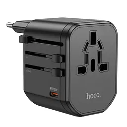 Зарядний пристрій Hoco AC15 2 USB/ Type-C 20W чорний - мініатюра 3