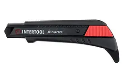 Ніж сегментний будівельний висувний Intertool Storm 18 мм для лінолеуму HT-0538 - мініатюра 5