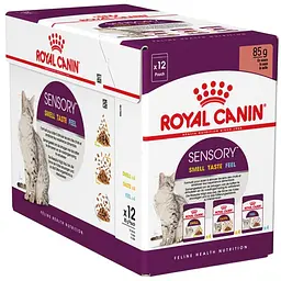 Вологий корм для дорослих котів Royal Canin Sensory Smell Gravy шматочки в соусі 1.02 кг (12 шт. х 85 г)