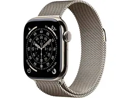 Смарт-годинник Apple Watch Series 11 GPS + Cellular 46mm Natural Tit. Case w. Natural Milanese Loop - M/L (MFD04)
