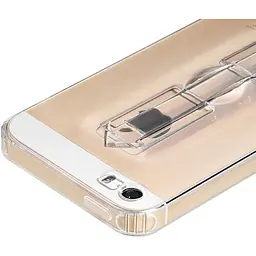 Чохол-накладка Hoco TPU cover Finger holder iPhone 5/5s/SE White - мініатюра 4