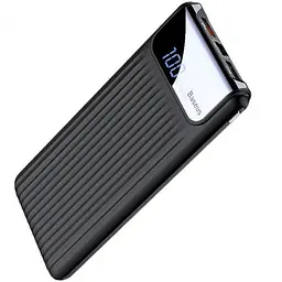 Портативна батарея Powerbank Baseus Thin QC3.0 M+T Dual input Digital LCD 10000 mAh PPYZ-C01 Black