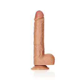 Фалоімітатор RealRock Realistic Balls Suction Cup 10", 28 см (тілесний) - мініатюра 6