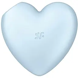 Вакуумний стимулятор-серце з вібрацією Satisfyer Cutie Heart Blue - мініатюра 4
