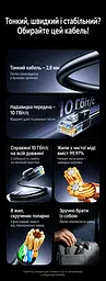 Мережевий кабель UGREEN NW122 1,5 м патч-корд Ethernet RJ45 штекер на RJ45 штекер Cat 6A до 10 Гбіт/с неекранований U/UTP діаметр кабелю 2,8 мм жили з чистої міді 500 МГц чорний (70333) - мініатюра 3