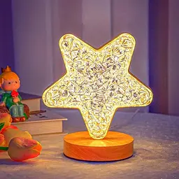Нічник світильник 3 режими настільна кришталева лампа у формі зірки Creative Table Lamp