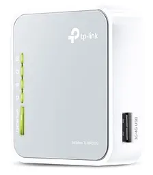 Роутер TP-LINK TL-MR3020, Wi-Fi 802.11n, до 150 Mb/s, 1x10/100 Mb/s, RJ45 10/100Mb/s (Gb), 1 внутрішня антена