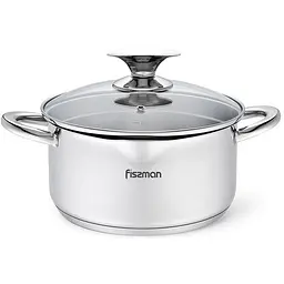 Каструля Elegance із нержавіючої сталі Fissman Ø20хØ18,5х10 см kuh0007840