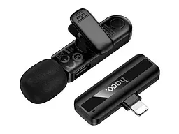 Мікрофонна радіосистема Hoco L20 Fair Wireless/Lightning Black (6942007655484) - мініатюра 4