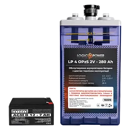 Акумуляторна батарея Logic Power 40OPzS 2V - 280 Ah свинцево-кислотна - мініатюра 4