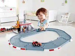 Автотрек Hape Гоночна траса та станція E3734 - мініатюра 2