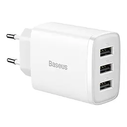 Зарядний пристрій Baseus Compact Charger 3U 17W White (CCXJ020102)