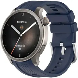 Ремінець DK Silicone Sport Band Classic 22mm для Xiaomi Amazfit Balance (A2286) (dark blue) - мініатюра 3
