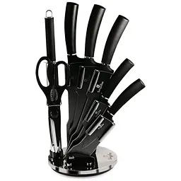 Набір ножів на акриловій підставці Berlinger Haus Black Silver Collection (BH-2565)