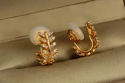 Сережки кліпси Xuping Jewelry Хамедорея 1,5 см золотисті