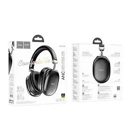 Навушники стерео повнорозмірні HOCO W35 Max Auspicious ANC noise reduction BT headphones чорні - мініатюра 2