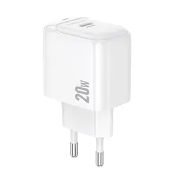 Мережевий зарядний пристрій Borofone BAS43A Potential single-port PD20W charger(EU) білий