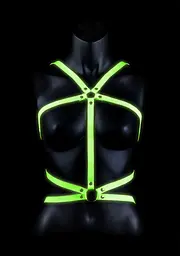 Упряж для тіла Ouch! Glow in the Dark, S/M (зелений) - мініатюра 2