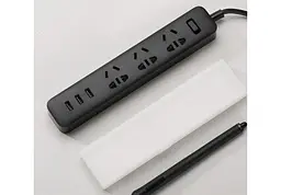 Подовжувач XiaomiXiaomi Power Strip (3 розетки + 3 USB-port) Black (XMCXB01QM) (NRB4028CN) - мініатюра 3