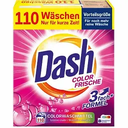 Пральний порошок DASH для кольорових речей 110 прань 5500 г (4012400503469)