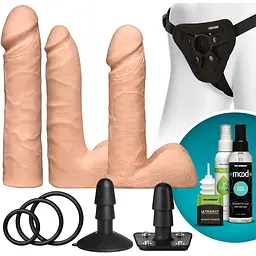 Набір для страпона Doc Johnson Vac-U-Lock Dual Density UltraSkyn Set
