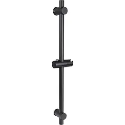 Душова стійка з тримачем універсальна Qtap Lepit 665 мм округла QTLEP82103OB Black Matt Чорний матовий