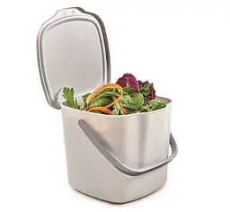 Контейнер для сміття з кришкою та ручкою Snips Kitchen Compost Bin, 3 л, білий - мініатюра 4
