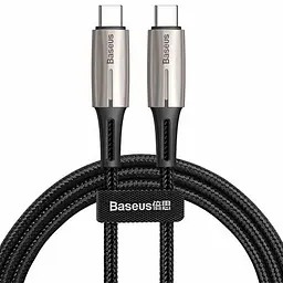 Кабель Baseus Water Drop-Shaped Lamp Cable Type-C to Type-C 1m CATSD-J01 Black - мініатюра 3