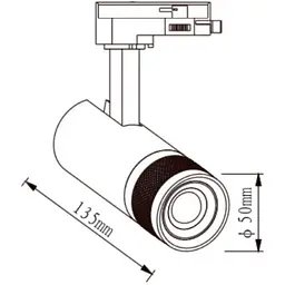 Світильник трековий однофазний Kloodi KD-Focus 10W 4K WH - мініатюра 3