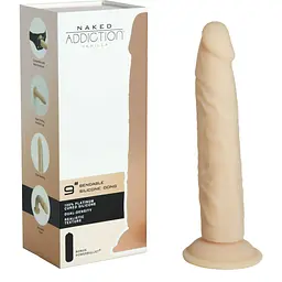 Фалоімітатор Addiction Naked - 9 silicone Dual Density Bendable Dildo Vanilla - мініатюра 6