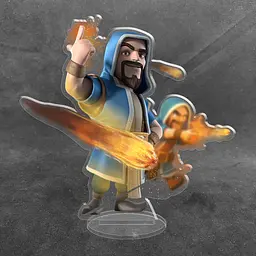 Акрилова колекційна фігурка Clash of Clans, Clash Royale Персонаж Чаклун 15 см - мініатюра 2