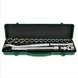 Комплект головок з тріскачкою 1/2" 18од. Toptul hoz0007868