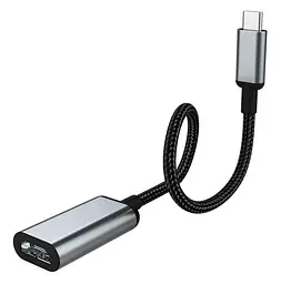 Конвертер Type-C HUB HOCO HB21 Type-C to HDMI конвертер Metal Gray