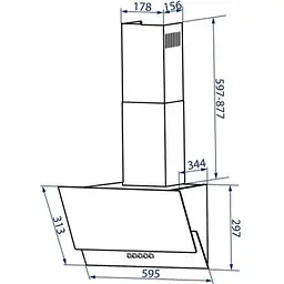 Витяжка Minola HDN 6212 WH 700 LED - мініатюра 3