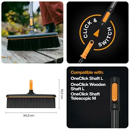 Насадка-мітла для терас Fiskars OneClick™ (1080700) - мініатюра 2