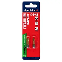 Вставка-викрутка біта Specialist+ Titan PH2x25, 2 шт. (24/2-057)